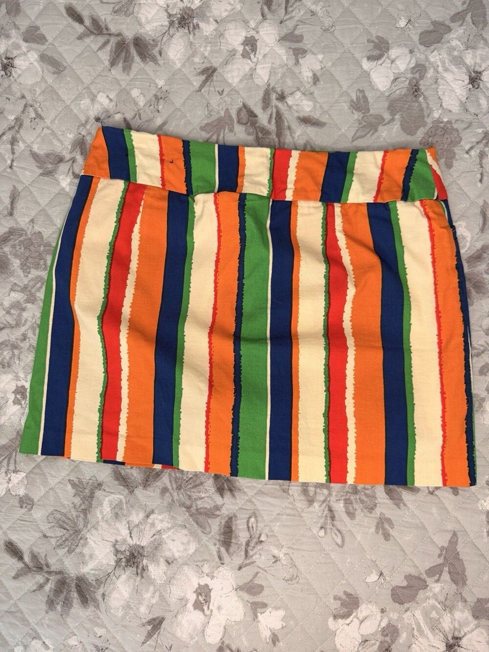 Attyre Petite 10P Multicolor Striped Pull On Skort Golf Tennis Resort Stretch